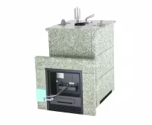 Газо-дровяная печь EASYSTEAM Анапа сталь AISI 430 комплектация с ГГУ-40 жадеит