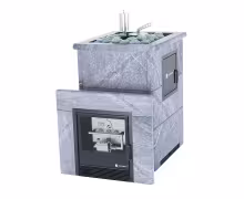 Газо-дровяная печь ИзиСтим Анапа М2 (открытый верх) сталь AISI 321 комплектация с САБК-40