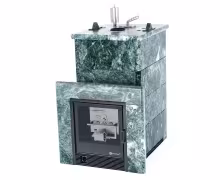Газо-дровяная печь ИзиСтим Сочи (в полноценном кожухе) сталь AISI 430 комплектация с САБК-40