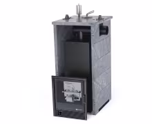 Газо-дровяная печь ИзиСтим Сочи (в трехстороннем кожухе с боковым подключением) сталь AISI 430 комплектация с САБК-40