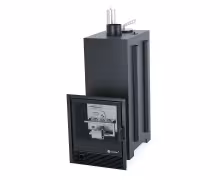 Газо-дровяная печь EASYSTEAM Сочи (базовая модель) сталь AISI 430 комплектация с САБК-40 жадеит