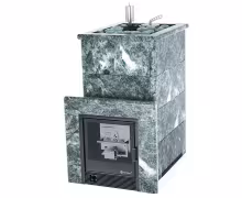 Газо-дровяная печь EASYSTEAM Геленджик (в полноценном кожухе с открытым верхом) сталь AISI 321 комплектация с САБК-40 змеевик