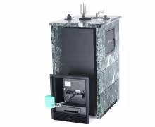 Газо-дровяная печь EASYSTEAM Геленджик М2 (в трехстороннем кожухе) сталь AISI 321 комплектация с ГГУ-40 змеевик