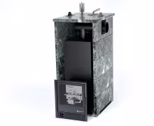 Газо-дровяная печь EASYSTEAM Геленджик (в трехстороннем кожухе с боковым подключением) сталь AISI 321 комплектация с САБК-40 змеевик