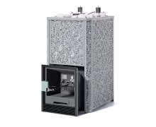 Газо-дровяная печь EASYSTEAM Ялта 50 К/2024, сталь AISI 321 комплектация с ГГУ-60, модерн серый