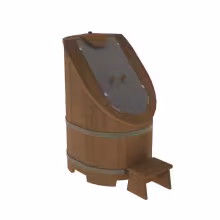 Фитобочка со стеклом Бентвуд Премиум цвет: орех, цвет фурнитуры: 409