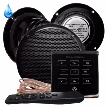 Комплект влагостойкой акустики для бани, сауны и хамама SteamWater Black ECO VISATON 3