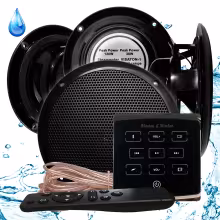 Комплект влагостойкой акустики для бани, сауны и хамама SteamWater Black ECO VISATON 4