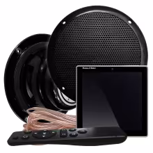 Комплект влагостойкой акустической системы для бани, сауны и хамама SteamWater SENSOR Black VISATON 2