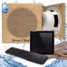 Комплект влагостойкой акустики Steam&Water Sauna Standart Sensor SW 2 Black (квадратная решетка)