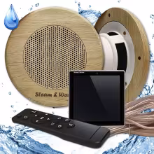 Комплект влагостойкой акустики Steam&Water Sauna Standart Sensor SW 2 Black (круглая решетка)
