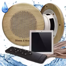 Комплект влагостойкой акустики Steam&Water Sauna Standart Sensor SW 2 White (круглая решетка)