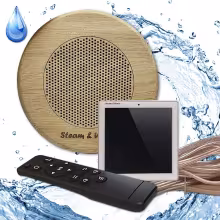 Комплект влагостойкой акустики Steam&Water Sauna Standart Sensor SW 1 White (круглая решетка)