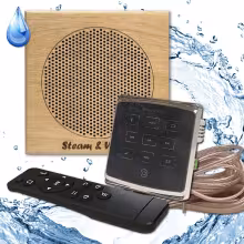 Комплект влагостойкой акустики для бани и сауны - Steam&Water1 Black ECO SAUNA (квадратная решетка)