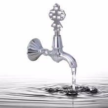 Кран латунный Steam&Water для хамама, Хром (148)