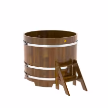 Купель круглая BentWood лиственница морёная рустик 1170х1400 мм