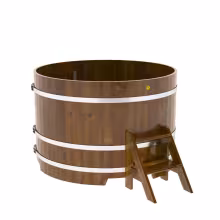 Купель круглая BentWood лиственница морёная рустик 1500х1400 мм