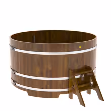 Купель круглая BentWood лиственница морёная рустик 1800х1200 мм