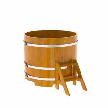 Купель круглая BentWood лиственница натуральная рустик 1170х1000 мм