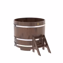 Купель круглая BentWood дуб морёный рустик 1170х1100 мм