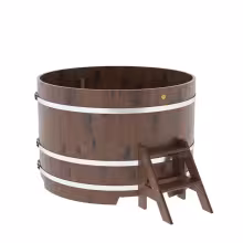 Купель круглая BentWood дуб морёный рустик 1500х1100 мм