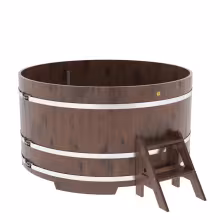 Купель круглая BentWood дуб морёный рустик 1800х1400 мм
