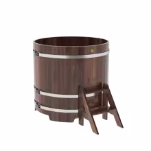 Купель круглая BentWood лиственница морёная премиум 1170х1100 мм
