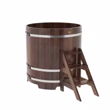 Купель круглая BentWood лиственница морёная премиум 1170х1200 мм
