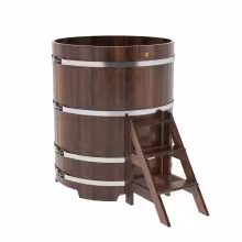Купель круглая BentWood лиственница морёная премиум 1170х1400 мм