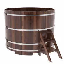 Купель круглая BentWood лиственница морёная премиум 1800х1400 мм