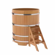 Купель круглая BentWood лиственница натуральная премиум 1170х1400 мм