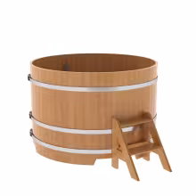 Купель круглая BentWood лиственница натуральная премиум 1500х1000 мм