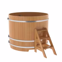 Купель круглая BentWood лиственница натуральная премиум 1500х1200 мм