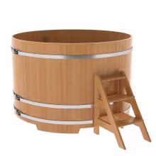 Купель круглая BentWood лиственница натуральная премиум 1800х1200 мм