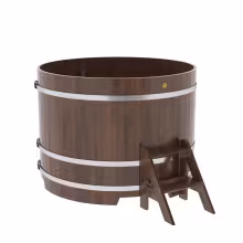 Купель круглая BentWood дуб морёный 1500х1100 мм
