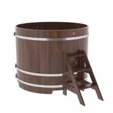 Купель круглая BentWood дуб морёный 1500х1200 мм