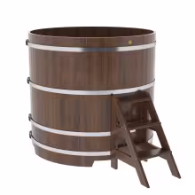 Купель круглая BentWood дуб морёный 1500х1400 мм