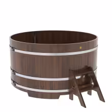 Купель круглая BentWood дуб морёный 1800х1000 мм