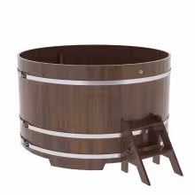 Купель круглая BentWood дуб морёный 1800х1100 мм