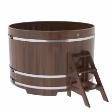 Купель круглая BentWood дуб морёный 1800х1200 мм
