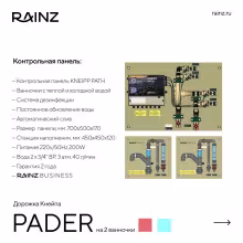 Классическая дорожка Кнейпа Rainz PADER на 2 ванночки