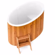 Овальная купель POLARSPA STANDART 98 3D-отделка термососна