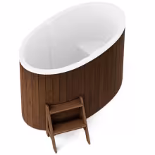 Овальная купель POLARSPA STANDART 98 термососна темная