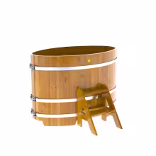 Купель овальная BentWood из лиственницы овальная, натуральная рустик 800х1420х1100 мм