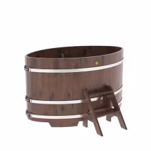 Купель овальная BentWood из дуба овальная, морёный рустик 1020х1680х1400 мм