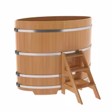 Купель овальная BentWood из лиственницы овальная, натуральная премиум 1080х1750х1400 мм