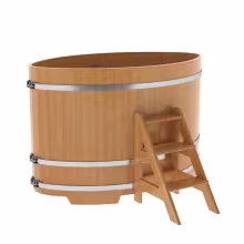 Купель овальная BentWood из лиственницы овальная, натуральная премиум 1120х1830х1200 мм