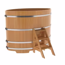 Купель овальная BentWood из лиственницы овальная, натуральная премиум 1120х1830х1400 мм