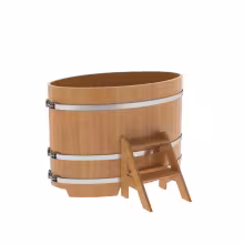 Купель овальная BentWood из лиственницы овальная, натуральная премиум 800х1420х1000 мм