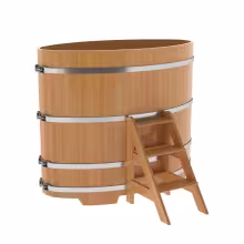 Купель овальная BentWood из лиственницы овальная, натуральная премиум 920х1660х1400 мм